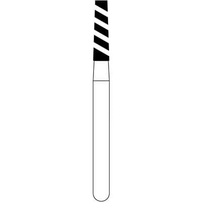 NTI Turbo Diamond Bur, Super Coarse, Flat End Taper, Friction Grip, 2.5 mm Diameter, 7.0 mm Length, 5/Pack, SC846-T-025 thumbnail 7
