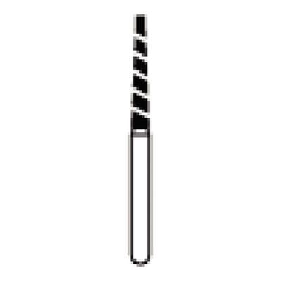 NTI Turbo Diamond Bur, Super Coarse, FG, Flat End Taper, #SC848-T-014, 1.4 mm Diameter, 10.0 mm Length, Black Ring, 5/Pk thumbnail 9