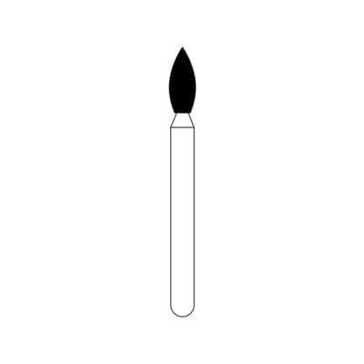 NTI Diamond Bur, FG, Pointed Football, #C368-018, 1.8 mm Diameter, 4.5 mm Length, Coarse, Green Ring, 5/Pk thumbnail 10