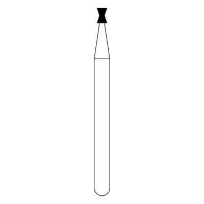 NTI Diamond Bur FG Coarse Amalgam Remover #813-012, Hourglass Flat End, 1.2 mm Diameter, 1.5 mm Length, Green Ring, 5/Pkg, C813-012 thumbnail 10