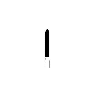 NTI Diamond Bur, FG, Medium Grit, Beveled End Cylinder, #879-014, 1.4 mm Diameter, 10.0 mm Length, 5/Pkg thumbnail 7