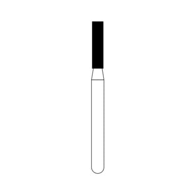 NTI Diamond Bur, FG, Flat End Cylinder, #836, 1.4 mm Diameter, 6.0 mm Length, Super Coarse, Black Ring, 5/Pk, SC836-014 thumbnail 14
