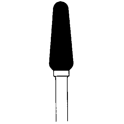 Meisinger Sintered Diamond Bur 879SG-050-HP, Tapered Round End, Coarse Grit, 5.0 mm Head, Handpiece Shank, 1 Each thumbnail 3