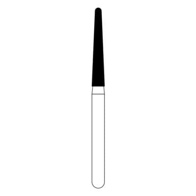 NTI Turbo Diamond Bur, Super Coarse, Round End Taper, FG, #SC850-T-016, 1.6 mm Diameter, 10.0 mm Length, Black Ring, 5/Pk thumbnail 11