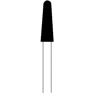 NTI FG Diamond Bur, Coarse Grit, Round End Taper, #856-025, Friction Grip, 2.5 mm Diameter, 8.0 mm Length, Gold Pack of 50, C856-025G thumbnail 9
