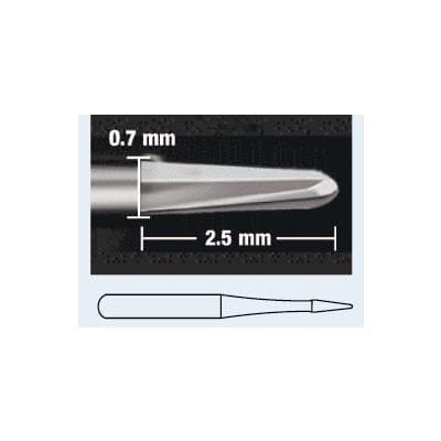 SS White Fissurotomy Carbide Bur, FG, Micro Narrow Tapered Fissure, 0.7 mm, 10/Pk, #18014 thumbnail 9