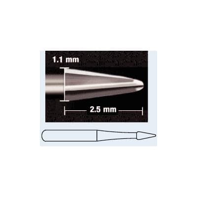 SS White Fissurotomy Original Carbide Bur, FGSS, Short Shank, Tapered Fissure, 1.1 mm Head Diameter, 2.5 mm Head Length, 10/Pk, #18011 thumbnail 13