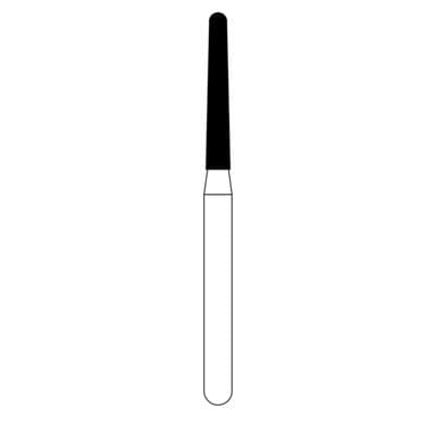 NTI FG Diamond Bur, Coarse, Long Round End Taper, #856L-014 (C856L-014G), Friction Grip, 1.4 mm Diameter, 9.0 mm Length, Gold Pack of 50 thumbnail 7