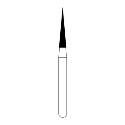 NTI FG Diamond Bur, Medium Grit, Needle Shape, Friction Grip, 1.4 mm Diameter x 8.0 mm Length, 5/Pack, M858-014 thumbnail 8
