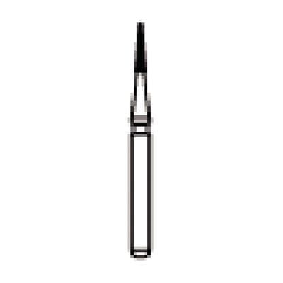 NTI TDF-4F Trimming & Finishing Carbide Bur, 16-Fluted, FG, Safe End, Fine, Yellow Ring, 1.0 mm Diameter, 5/Pk, H133-010F thumbnail 9