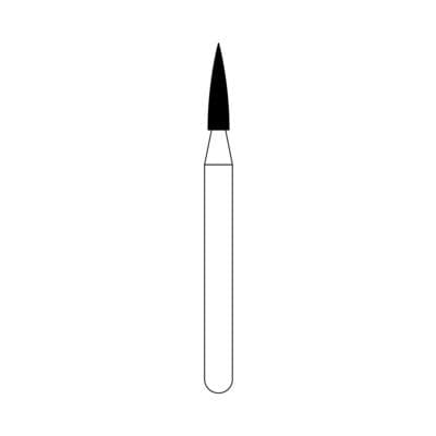 NTI FG Diamond Bur, Super Fine Grit, Flame Shape, #860-012 (SF860-012), Friction Grip, 1.2 mm Diameter, 5.0 mm Length, 5/Pkg thumbnail 8