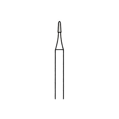 Meisinger Trimming and Finishing Tungsten Carbide Bur, FG, Round End Tapered Fissure, 8-12 Flute, 0.9 mm, US #7801, 5/Pkg thumbnail 4