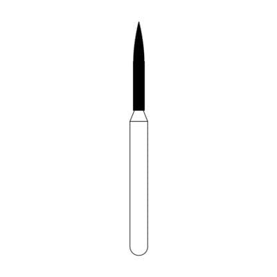 NTI Diamond Bur, FG, Flame, # M862, 1.0 mm Diameter, 8.0 mm Length, Medium Grit, Gray Ring, 5/Pk, M862-010 thumbnail 10