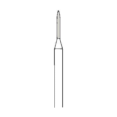 Meisinger HM48L-010 Trimming & Finishing Tungsten Carbide Bur, FG, Flame, Fine 8-12 Flute, 1.0 mm Diameter, 5/Pkg thumbnail 7