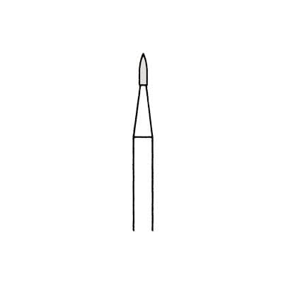 Meisinger Trimming & Finishing Tungsten Carbide Bur, FG, Flame Shape, 8-12 Flute, 0.9 mm Diameter, #7901, 5/Pkg, HM246-009-FG thumbnail 4