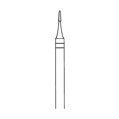 Meisinger Trimming and Finishing Tungsten Carbide Bur, FG, Round End, Tapered Fissure, 30 Flute, 0.9 mm Diameter, 5/Pkg, US #7801 (HM247U-009-FG) thumbnail 3