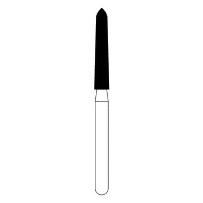 NTI Diamond Bur, FG, Medium Grit, Curettage, Cone Bevel End, #879K-018 (M879K-018), 1.8 mm Diameter, 10.0 mm Length, 5/Pkg thumbnail 6