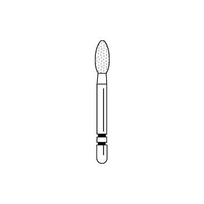 Two Striper Diamond Bur FG, Football Shape, #285.5, Very Fine Grit, Yellow Ring, 5/Pk, 2015203 thumbnail 10