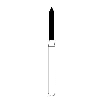 NTI Turbo Diamond Bur, Super Coarse, Beveled Cylinder, FG, 1.2 mm Diameter, 8.0 mm Length, 5/Pk, SC885-T-012 thumbnail 11