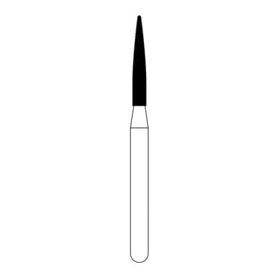 NTI Diamond Bur, FG, Flame, # C888, 1.2 mm Diameter, 8.0 mm Length, Coarse, Green Ring, 5/Pk, C888-012 thumbnail 9