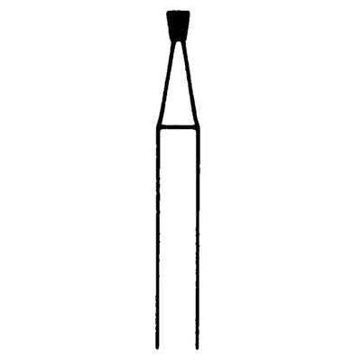 Meisinger 805-012-FG Diamond Bur, Inverted Cone, Medium Grit, Blue Ring, Friction Grip, 1.2 mm Head Diameter, 1.5 mm Head Length, 5/Pkg thumbnail 7