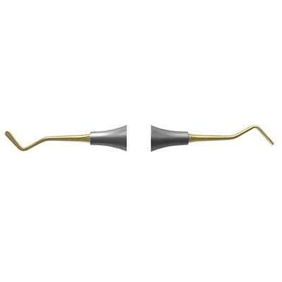 Nordent Composite Placement Instrument DE #1T Double Paddle, Titanium-Nitride Coated, DuraLite Round Handle, 0/90 Degrees, REPFI1T thumbnail 9