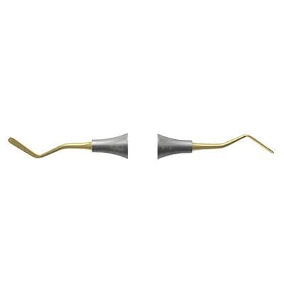 Nordent #4T Composite Placement Instrument, Double Paddle, Titanium Nitride Coated, DuraLite Round Handle, Double End thumbnail 6