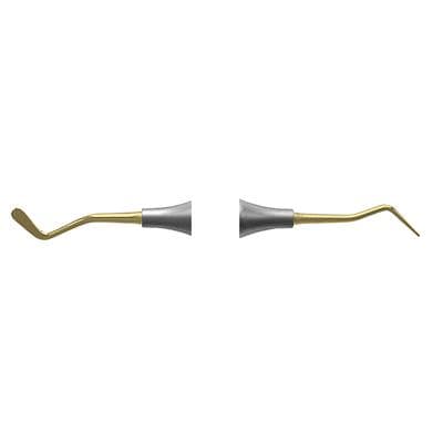 Nordent Composite Placement Instrument DE #5T Double Paddle, Titanium Nitride Coated, DuraLite Round Handle, REPFI5T thumbnail 7