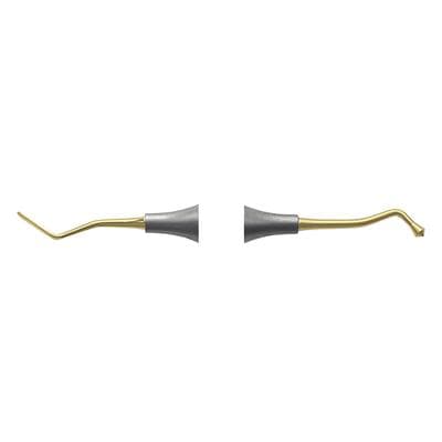Nordent Composite Placement Instrument #22T, Double-Ended Paddle/Acorn, Titanium Nitride Coated, DuraLite Round Handle, Stainless Steel, REPFI22T thumbnail 9