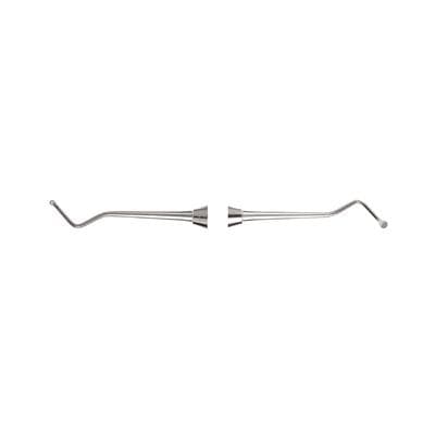Nordent Excavator #2 (18) DE Spoon, 1.6 mm Head, 6 mm Shank, 50° Angle, Standard Handle, Stainless Steel, Double End, REC2 thumbnail 4