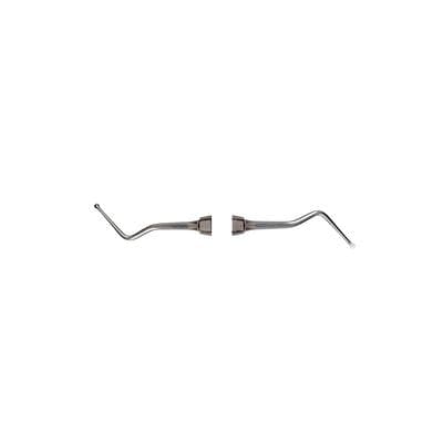 Nordent #11 Double-Ended Long Spoon Excavator, 1.2 mm Tip, 10 mm Shank, 53° Angle, Standard Handle, Stainless Steel, REC11 thumbnail 2