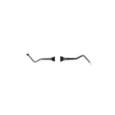Nordent Excavator #14, Long Spoon, Double-Ended, 2.4 mm Tip, Stainless Steel, REC14 - Excavator – # 14, Long Spoon, 10 mm Shank, 53° Angle, Standard Handle, Stainless Steel, Double End - Excavator – # 14, Long Spoon, 10 mm Shank, 53° Angle, Standard Handle, Stainless Steel, Double End - Image 1