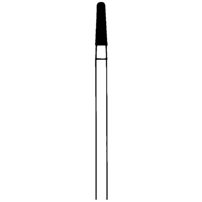 Meisinger 846RH-016 FG Diamond Bur, Super Coarse (Black), Tapered Round Edge, 1.6 mm Head, 5/Pack thumbnail 6