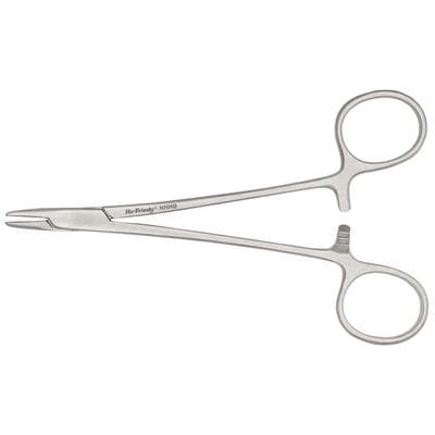 Hu-Friedy Hegar-Baumgartner Needle Holder, 14 cm/5.5", Stainless Steel, Tungsten Carbide, Serrated, Ring Handle, 1/Pkg thumbnail 8