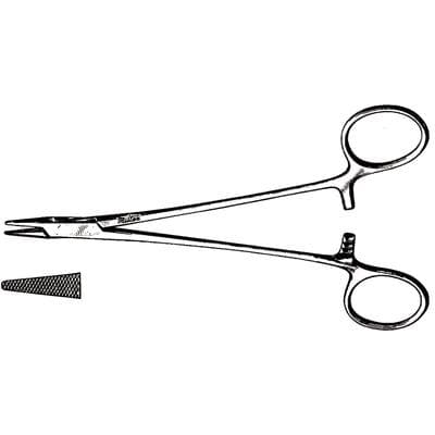 Miltex Baumgartner Needle Holder, 5-1/2", Stainless Steel, Ceramic Coated Smooth Tip, 1/Pkg thumbnail 9