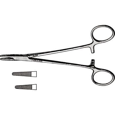 Miltex Mayo-Hegar Needle Holder, 6" Serrated Jaws, Tungsten Carbide Tips, Gold Plated Handle, 8-44TC thumbnail 7
