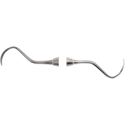 Nordent #129 Sickle Scaler, Double-End, Anterior/Posterior, DuraLite ColorRings Handle, Stainless Steel, 1/Pkg thumbnail 6