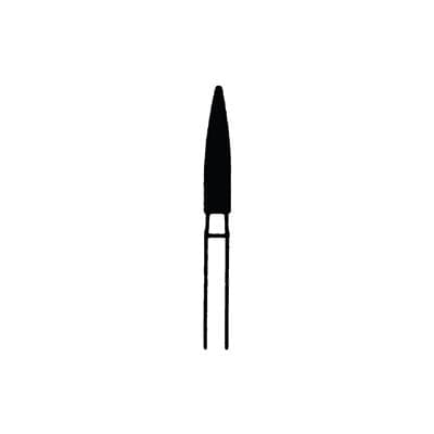 Meisinger 863-016-FG Diamond Bur, FG, Medium Grit, Blue Ring, Flame Shape, Point End, 1.6 mm Head Diameter, 10.0 mm Head Length, 5/Pkg thumbnail 7