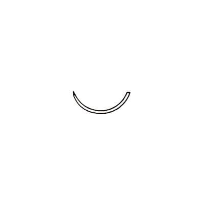 Ethicon Ethilon 5-0 Black Monofilament Non-Absorbable Nylon Suture, 18", P-3 Precision Point Reverse Cutting Needle, 3/8 Circle, 12/Box, 698G thumbnail 8