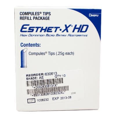 Esthet-X HD Micro Matrix Restorative Material, Compule Tip Refills, 0.25 g, Shade AE (Amber Enamel), 10/Pk, 630613 thumbnail 16