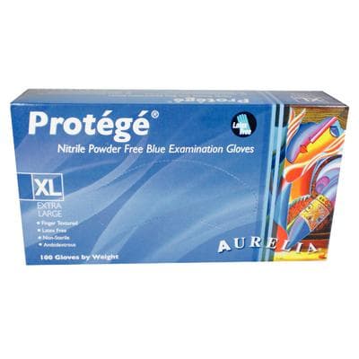 Aurelia Protégé Nitrile Exam Gloves, Powder Free, Non-Sterile, Extra Large, Sky Blue, 100/Box, 93999 thumbnail 2