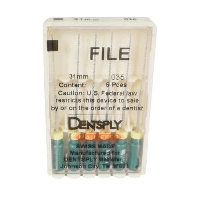 Dentsply Maillefer K-File, Stainless Steel, 31 mm, Size #35, Green, 6/Pk, 671166 thumbnail 3