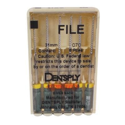 Dentsply Maillefer K-File Stainless Steel, Size #70, 31mm, Green, 6/Pk, #671172 thumbnail 7