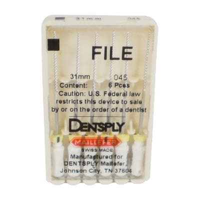Dentsply Maillefer K-File #45, Stainless Steel, 31mm, White, 6/Pkg, 671168 thumbnail 10