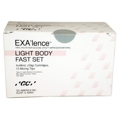 EXA'lence VPES Impression Material Refill, Light Body, Fast Set, Pink, 4 x 48 mL Cartridges with 12 Mixing Tips, GC America 137304 thumbnail 14