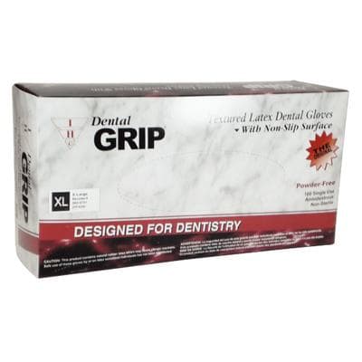 Dental Grip® Latex Powder Free Exam Gloves, Extra Large, Ambidextrous, Textured, Non-Sterile, 100/Box, 10 Boxes/Case, 115350 - Dental Grip® Latex Powder Free Gloves – 100/Box, 10 Boxes/Case - Extra Large - Image 1