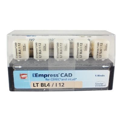 IPS Empress CAD LT I12 Milling Blocks, Shade BL4, Low Translucency, for CEREC/inLab, 5/Box thumbnail 3