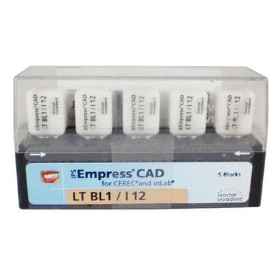 IPS Empress CAD LT I12 Milling Blocks, Shade BL1, Low Translucency, for CEREC/inLab, 5/Box thumbnail 6
