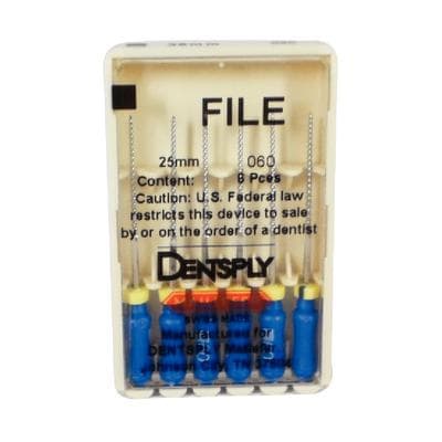 Dentsply Maillefer K-File, Stainless Steel, 25 mm, Size #60, Blue, 6/Pk, 671141 thumbnail 3
