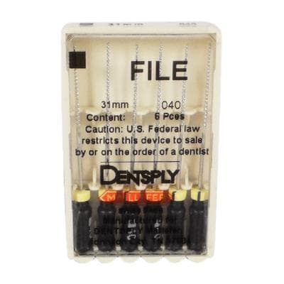 Dentsply Maillefer K-File, Stainless Steel, 31 mm, Size #40, Black, 6/Pk, 671167 thumbnail 14